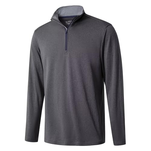 M MAELREG Quarter Zip Golf Pullover Men Dry Fit Long Sleeve Performance Wicking Mock Neck 1/4 Zip Pullover Mens Sweatshirt