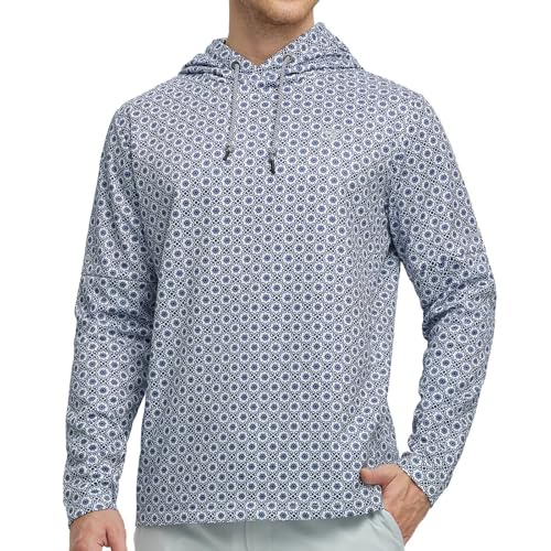 M MAELREG Hoodies for Men Golf Fleece Hooded Sweatshirts Dry Fit Athletic Lightweight Casual Midlayer Mens Hoodies Pullover