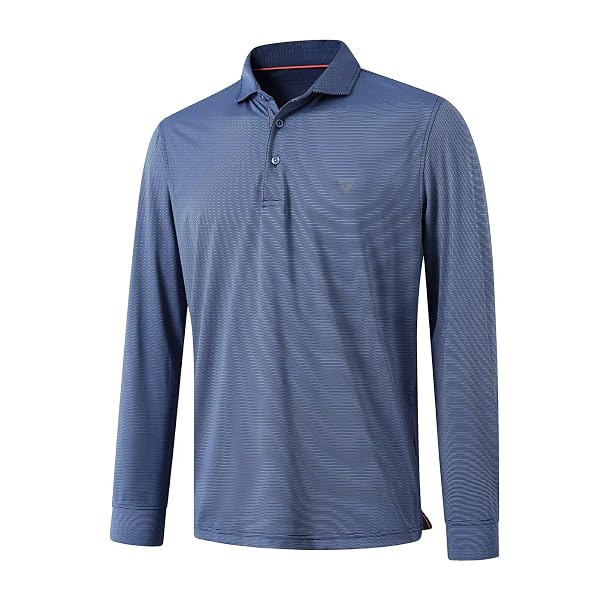 M MAELREG Short and Long Sleeve Polo Shirts for Men Dry Fit Performance Moisture Wicking Sport Pin Striped Mens Golf Shirts