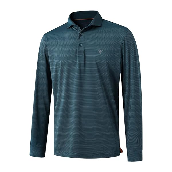 M MAELREG Short and Long Sleeve Polo Shirts for Men Dry Fit Performance Moisture Wicking Sport Pin Striped Mens Golf Shirts