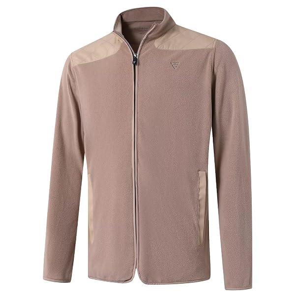 M MAELREG Fleece Jacket Men Full Zip Casual Stylish Soft Sport Mock Neck Slim Fit Golf Polar Fleece Jackets for Men