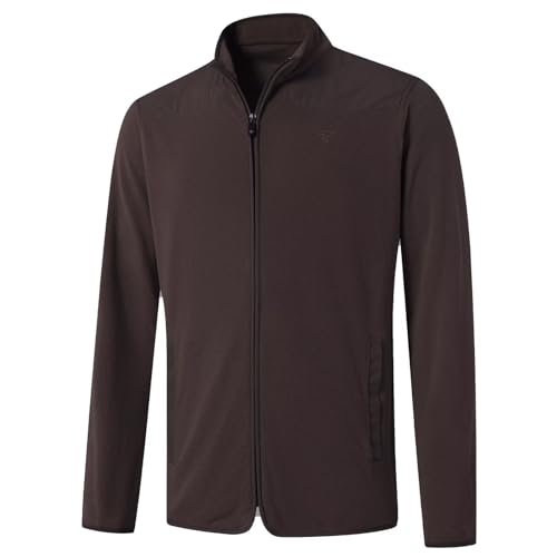 M MAELREG Fleece Jacket Men Full Zip Casual Stylish Soft Sport Mock Neck Slim Fit Golf Polar Fleece Jackets for Men