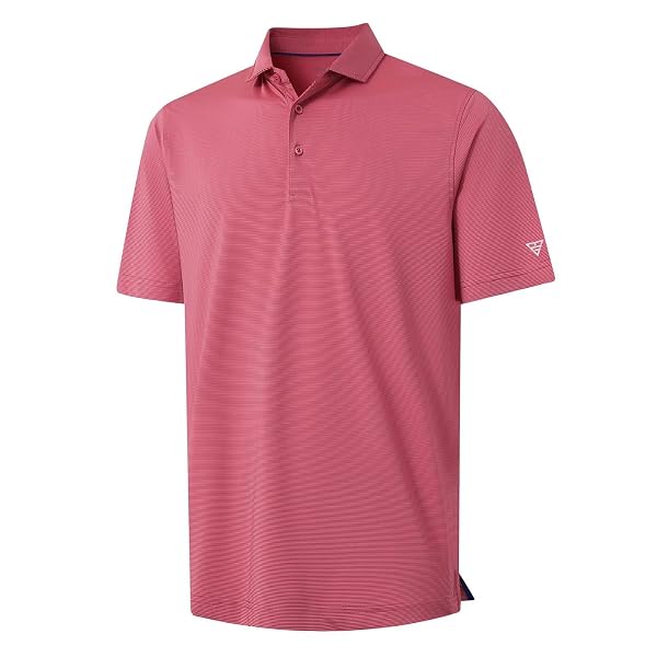M MAELREG Short and Long Sleeve Polo Shirts for Men Dry Fit Performance Moisture Wicking Sport Pin Striped Mens Golf Shirts