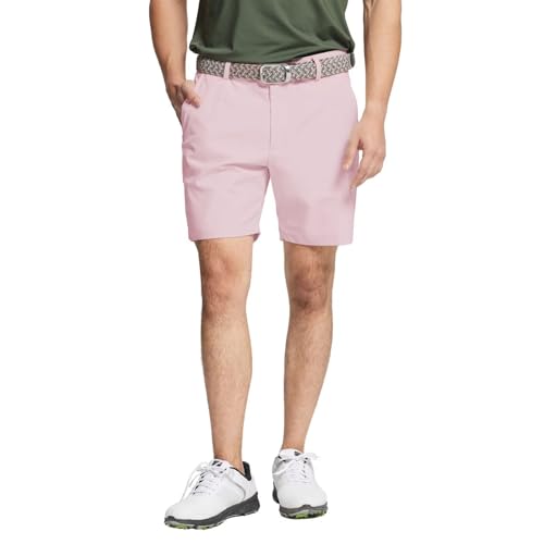 M MAELREG Golf Shorts Men 7 inch 9 inch Quick Dry Stretch Waist Moisture Wicking Water-Repellent Flat Front Flex Mens Shorts
