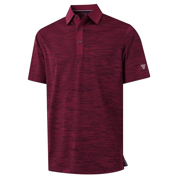 M MAELREG Golf Shirts for Men Dry Fit Short Sleeve Casual Performance Moisture Wicking Heather Pique Collared Polo Shirts
