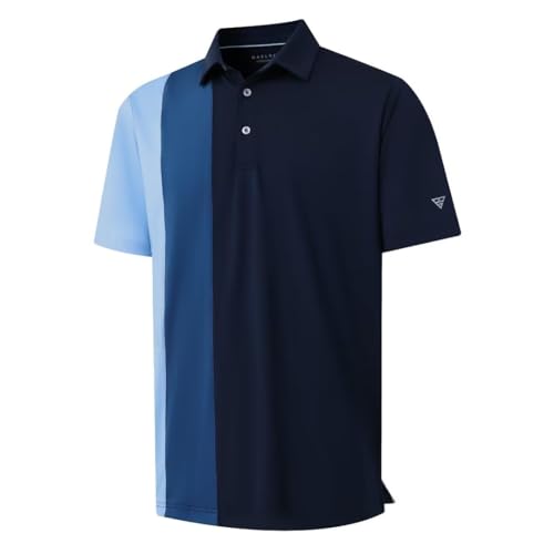 M MAELREG Mens Golf Polo Shirts Short Sleeve Dry Fit Casual Performance Moisture Wicking Color Block Polo Shirts for Men