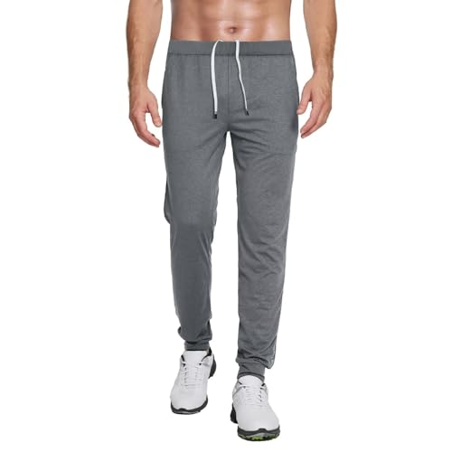 M MAELREG Mens Sweatpants with Zipper Pockets Moisture Wicking Workout Training Running Golf Athletic Track Pants Mens Jogger