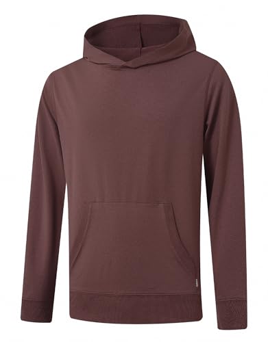 M MAELREG Mens Hoodies Pullover Performance Heather Kangaroo Pocket Thin Hooded Sweatshirt Athletic Golf Hoodies for Men
