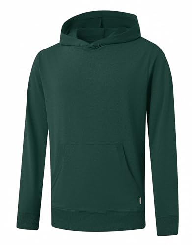 M MAELREG Mens Hoodies Pullover Performance Heather Kangaroo Pocket Thin Hooded Sweatshirt Athletic Golf Hoodies for Men