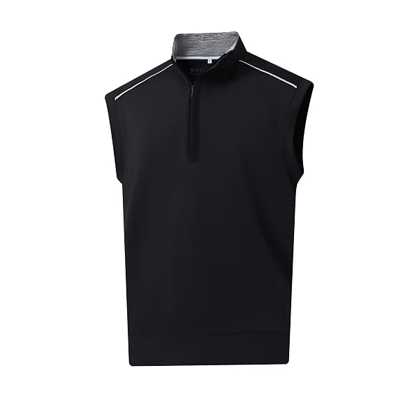 M MAELREG Golf Vests For Men Dry Fit Lightweight Moisture Wicking Performance Sports Breathable Golf 1/4 Zip Pullover Men