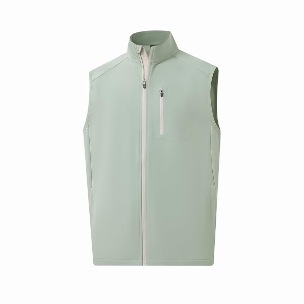 M MAELREG Mens Vests Outerwear Windproof Lightweight Softshell Vests Zip Pockets Sports Sleeveless Jacket Golf Vests for Men