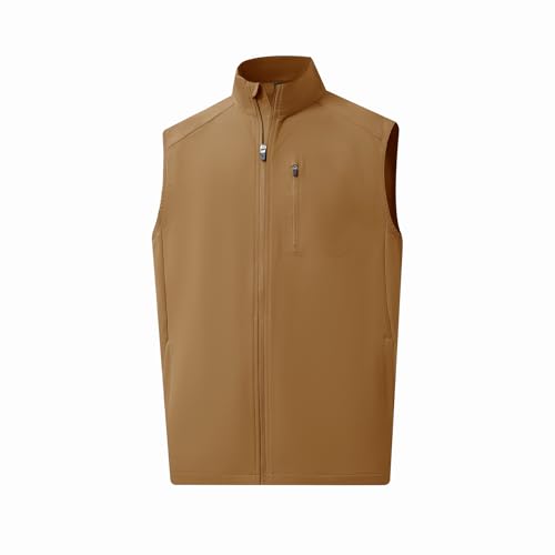M MAELREG Mens Vests Outerwear Windproof Lightweight Softshell Vests Zip Pockets Sports Sleeveless Jacket Golf Vests for Men