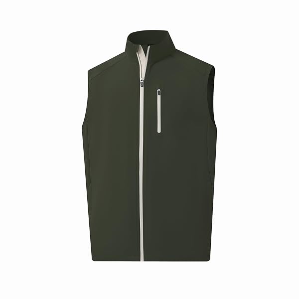 M MAELREG Mens Vests Outerwear Windproof Lightweight Softshell Vests Zip Pockets Sports Sleeveless Jacket Golf Vests for Men