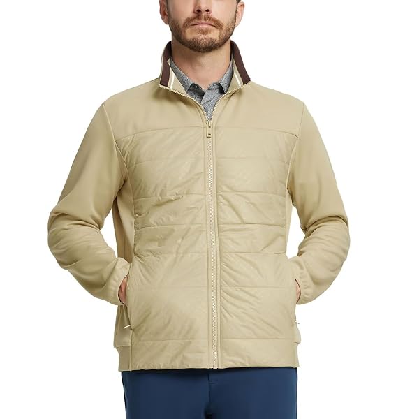 MAELREG Winter Puffer Jackets for Men Full Zip Lightweight Soft Golf Fleece Thermal Winter Coat Mens Jackets Casual Warm