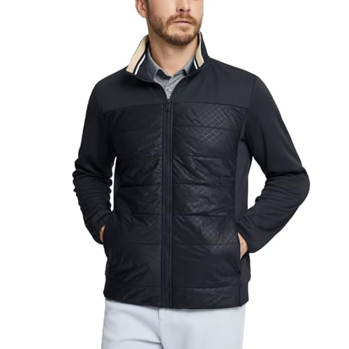 MAELREG Winter Puffer Jackets for Men Full Zip Lightweight Soft Golf Fleece Thermal Winter Coat Mens Jackets Casual Warm