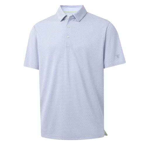 M MAELREG Golf Shirts for Men Moisture Wicking Jacquard Breathable Performance Dry Fit Collared Mens Polo Shirts Short Sleeve