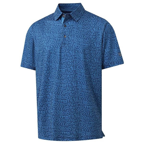 M MAELREG Boys Polo Shirt Short Sleeve Performance Dry Fit Stretch Funny Print Active Casual Collared Golf Shirts for Boy