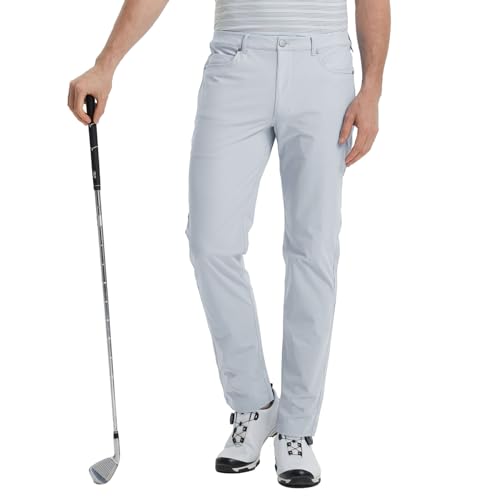M MAELREG Golf Pants for Men Lightweight Moisture Wicking Business - 30"/32"/34" Stretch Flat Front Casual Dress Pant for Men