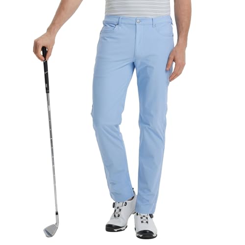 M MAELREG Golf Pants for Men Lightweight Moisture Wicking Business - 30"/32"/34" Stretch Flat Front Casual Dress Pant for Men