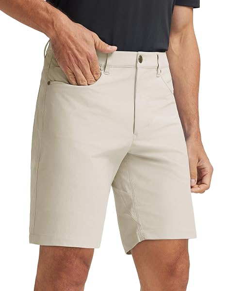 M MAELREG Golf Shorts Men 7" 9" Inseam Lightweight Quick Dry Stretch Flat Front Casual Moisture Wicking Mens Dress Shorts