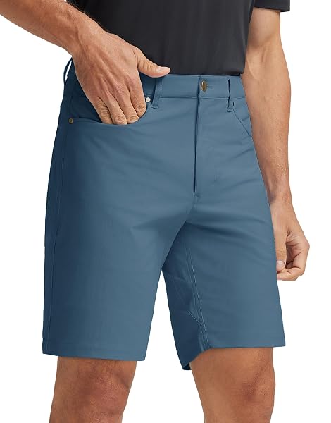 M MAELREG Golf Shorts Men 7" 9" Inseam Lightweight Quick Dry Stretch Flat Front Casual Moisture Wicking Mens Dress Shorts