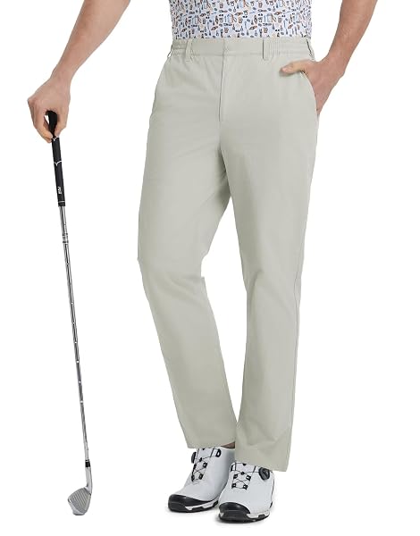 M MAELREG Mens Golf Pants 5 Pockets Lightweight - 30"/32"/34" Dry Fit Water-Resistant Stretch Dress Work Mens Casual Pants