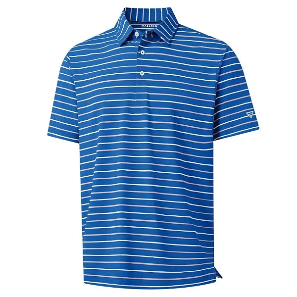 M MAELREG Boys Polo Shirt Short Sleeve Performance Moisture Wicking Dry fit Casual Striped Golf Shirts for Boys