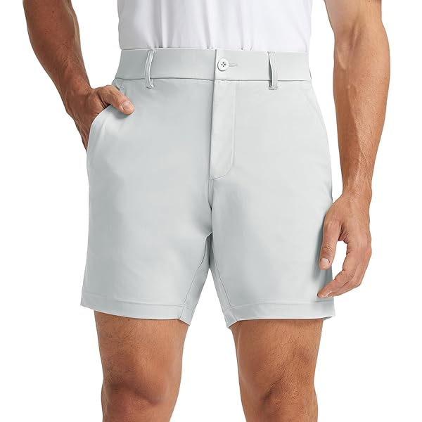M MAELREG Men's Golf Shorts Flat Front 7" Lightweight Stretch Quick Dry Dress Work Mens Casual Shorts with 4 Pockets