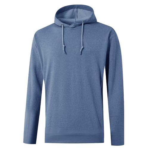 M MAELREG Mens Hoodies Pullover Performance Lightweight Hoodies For Men With 2 Pocket Dry Fit Wicking Stretch Golf Sweatshirt