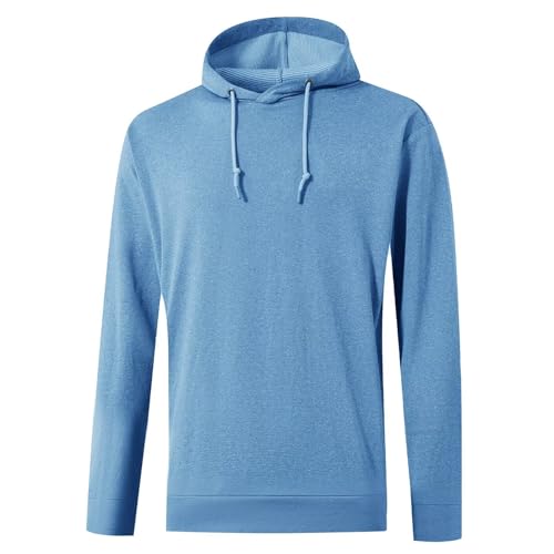 M MAELREG Mens Hoodies Pullover Performance Lightweight Hoodies For Men With 2 Pocket Dry Fit Wicking Stretch Golf Sweatshirt