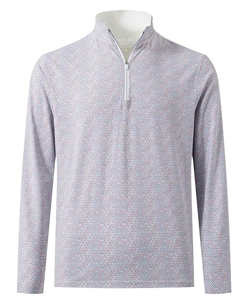 M MAELREG Quarter Zip Golf Pullover Men Dry Fit Long Sleeve Performance Wicking 1/4 Zip Full Print Pullover Mens Sweatshirt
