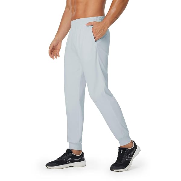 M MAELREG Mens Joggers with Zipper Pockets Athletic Sweatpants Traning Track Pants Mens Golf Joggers Running Workout