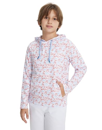 M MAELREG Hoodies Golf Fleece Print Performance Dry Fit Lightweight Athletic Casual Pockets Hooded Pullover Sweatshirts