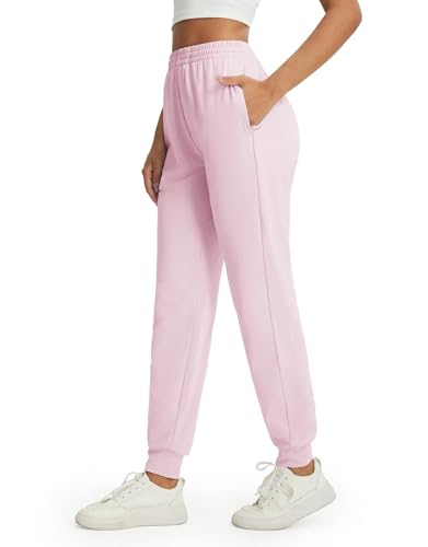 M MAELREG Joggers for Women Sweatpants with Deep Pockets, Stretchy Yoga Pants for Womens Golf, Casual, Athletic, Work, Travel Light Purple X-Large