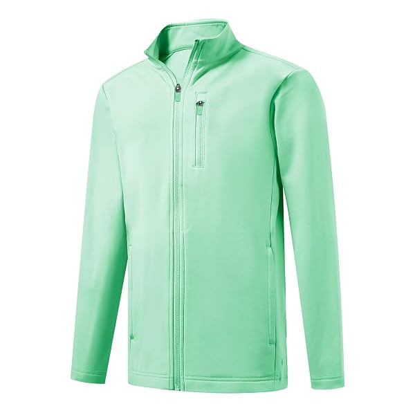 M MAELREG Full Zip Fleece Lined Jacket for Kids Lightweight Water Resistant Coat Boys Winter Long Sleeve Jackets with Pockets