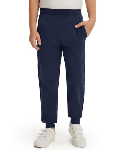 M MAELREG Boys Fleece Sweatpants Stretch Water Resistant Golf Joggers for Boys with Zipper Pockets Athletic Track Pants