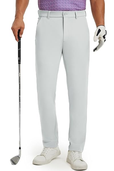 M MAELREG Men's Golf Pants Quick Dry Lightweight 30/32/34 Stretch Work Dress Casual Trousers with 4 Pockets Golf Pants Men