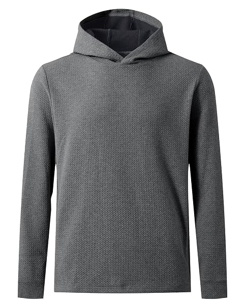 M MAELREG Hoodies for Men Texture Solid Color Sweatshirts Athletic Golf Midlayer Mens Hoodies Pullover Shirt with Pocket