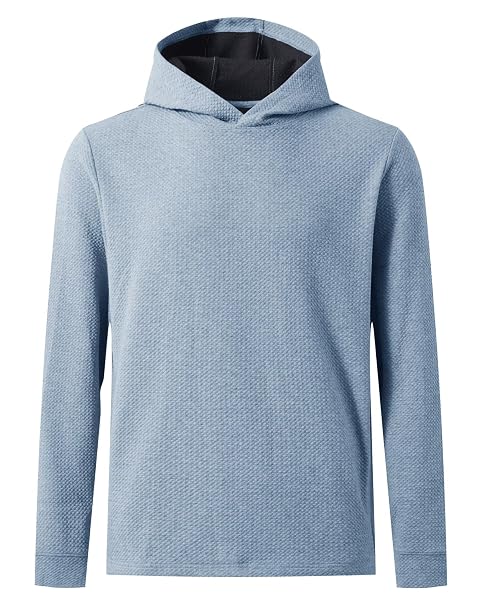 M MAELREG Hoodies for Men Texture Solid Color Sweatshirts Athletic Golf Midlayer Mens Hoodies Pullover Shirt with Pocket