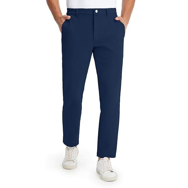 M MAELREG Golf Pants Men Fleece Lined 30"/32"/34" Heat-Tech Dress Pants for Men Water-Resistant Stretch Warm Winter Trousers