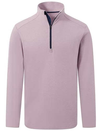 M MAELREG Quarter Zip Pullover Men Stretch Performance Mock Neck Moisture Wicking Golf 1/4 Zip Pullover Mens Sweatshirt