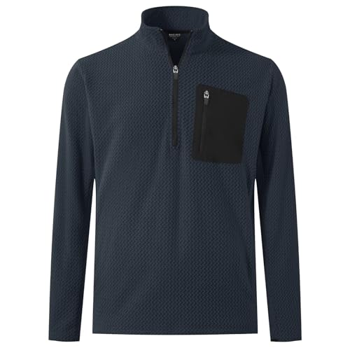 M MAELREG Quarter Zip Pullover Men Midweight Dry Fit Winter Warm Stretchy Golf 1/4 Zip Pullover Mens Sweatshirt with Pocket