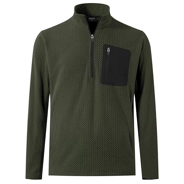 M MAELREG Quarter Zip Pullover Men Midweight Dry Fit Winter Warm Stretchy Golf 1/4 Zip Pullover Mens Sweatshirt with Pocket