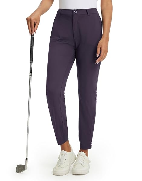 M MAELREG Women's Golf Pants Lightweight Quick Dry Ankle Zip Track Pants