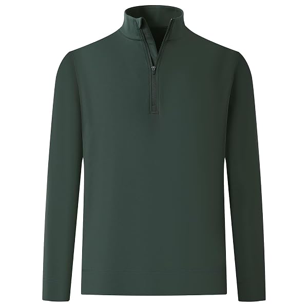M MAELREG Mens Quarter Zip Pullover Fleece Lined Mock Neck Long Sleeve Golf Pullovers 1/4 Zip Thermal Sweatshirt for Men