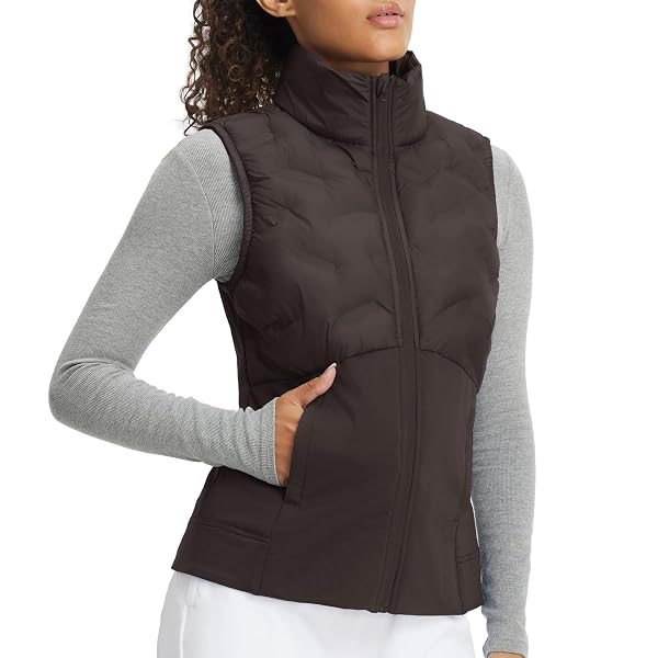 M MAELREG Women's Quilted Vest Lightweight Sleeveless Puffer Gilet（XS-2XL）