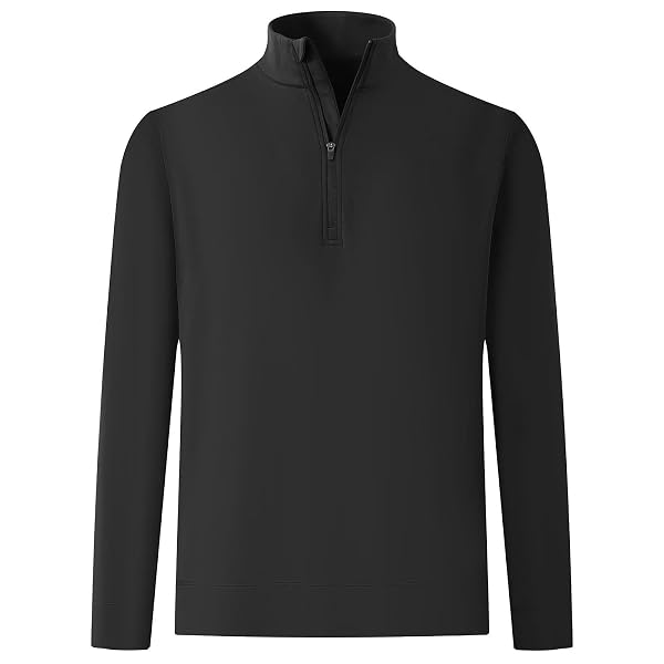 M MAELREG Mens Quarter Zip Pullover Fleece Lined Mock Neck Long Sleeve Golf Pullovers 1/4 Zip Thermal Sweatshirt for Men
