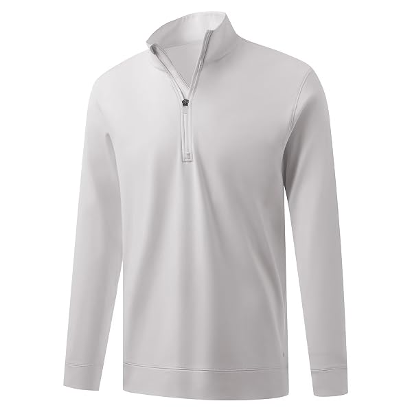 M MAELREG Mens Quarter Zip Pullover Fleece Lined Mock Neck Long Sleeve Golf Pullovers 1/4 Zip Thermal Sweatshirt for Men