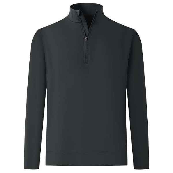M MAELREG Mens Quarter Zip Pullover Fleece Lined Mock Neck Long Sleeve Golf Pullovers 1/4 Zip Thermal Sweatshirt for Men