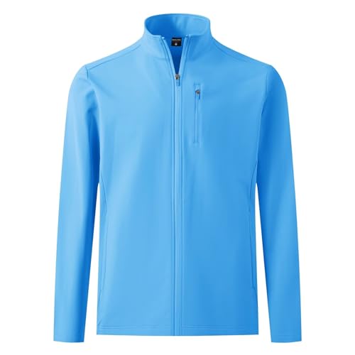 M MAELREG Mens Fleece Jacket Water Resistant Performance Casual Warm Full Zip Lightweight Winter Jacket with 5 Pockets